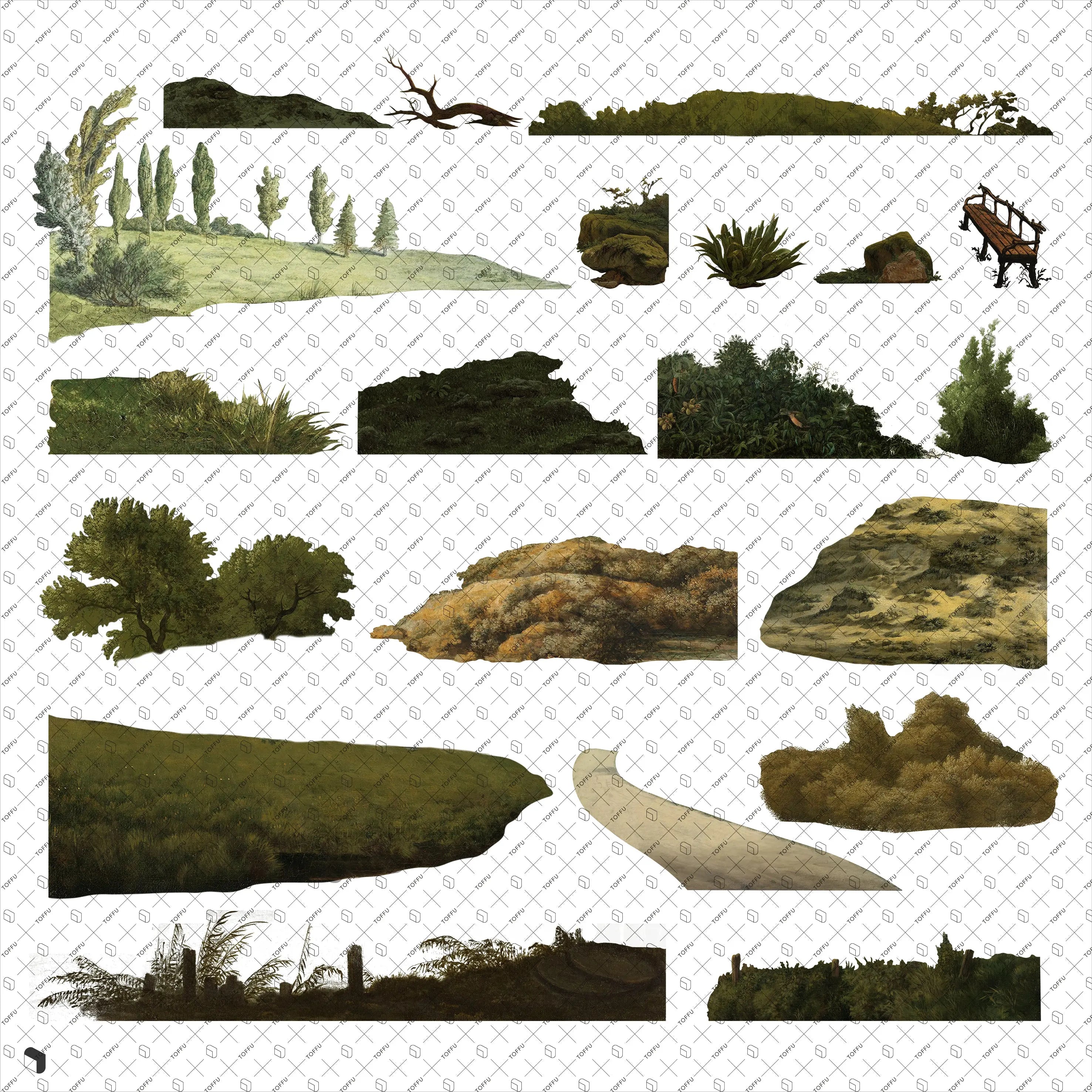 Cutout Painting Landscape Uncategorized drawings | Toffu Co