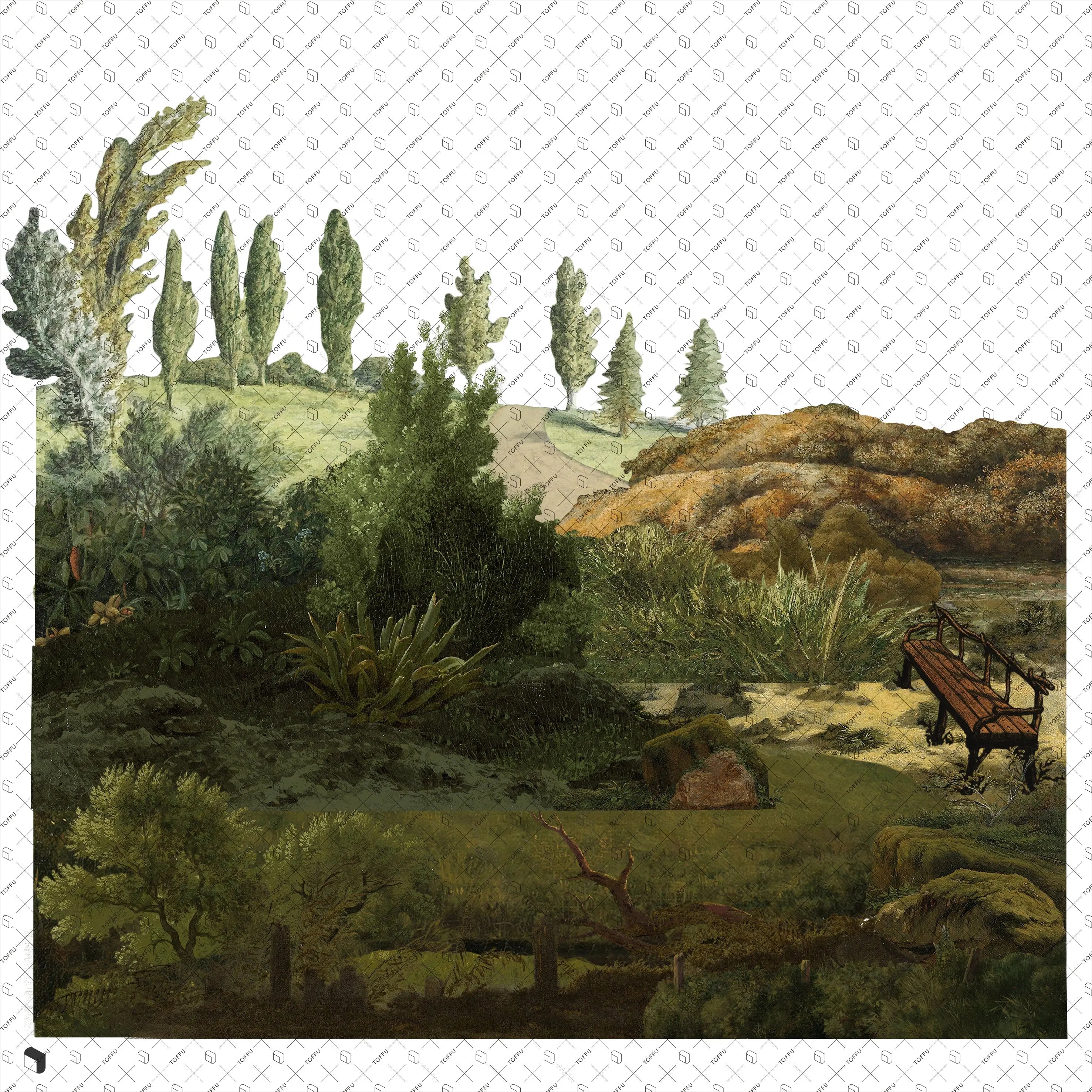 Cutout Painting Landscape Uncategorized drawings | Toffu Co
