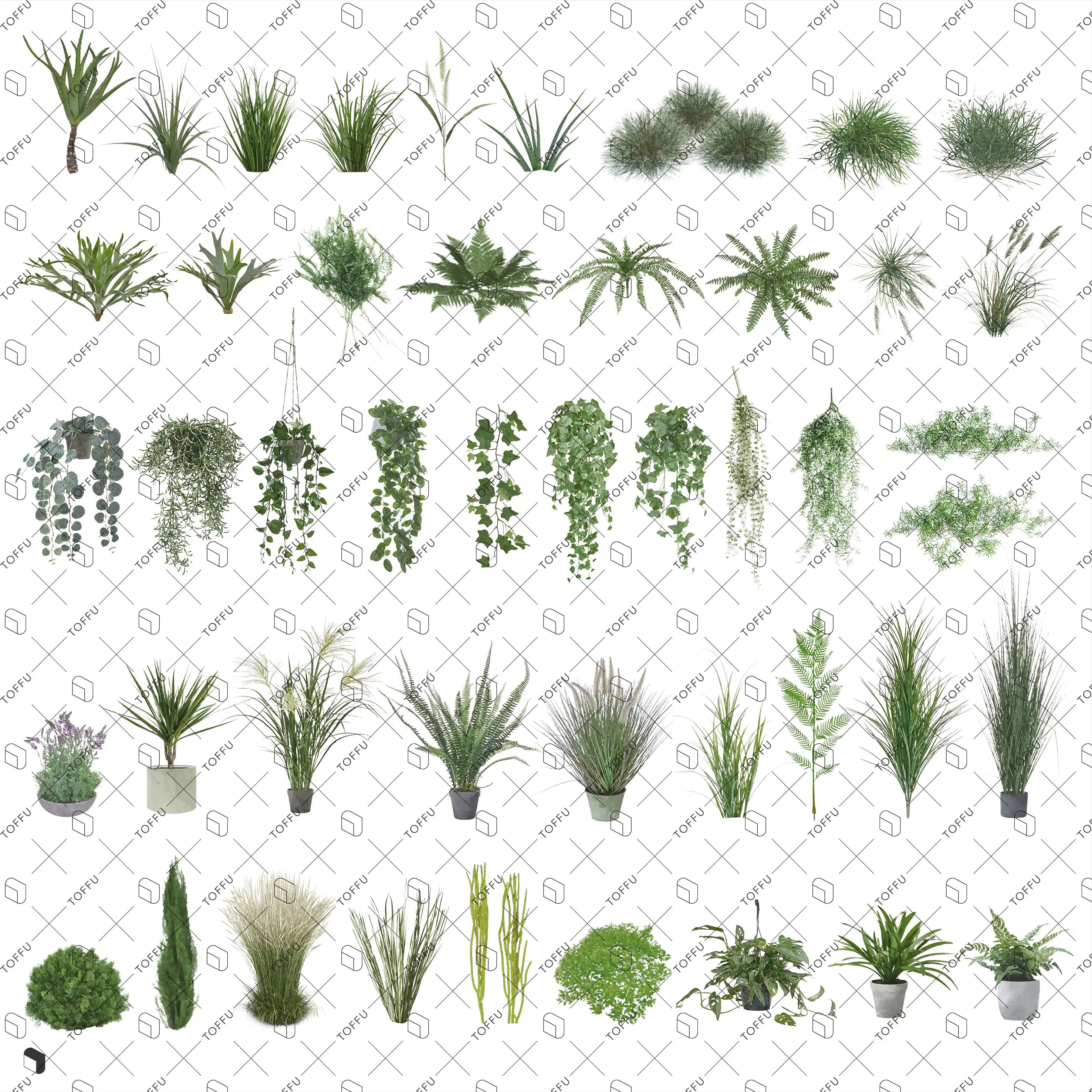 Cutout Vegetation 4 Uncategorized drawings | Toffu Co