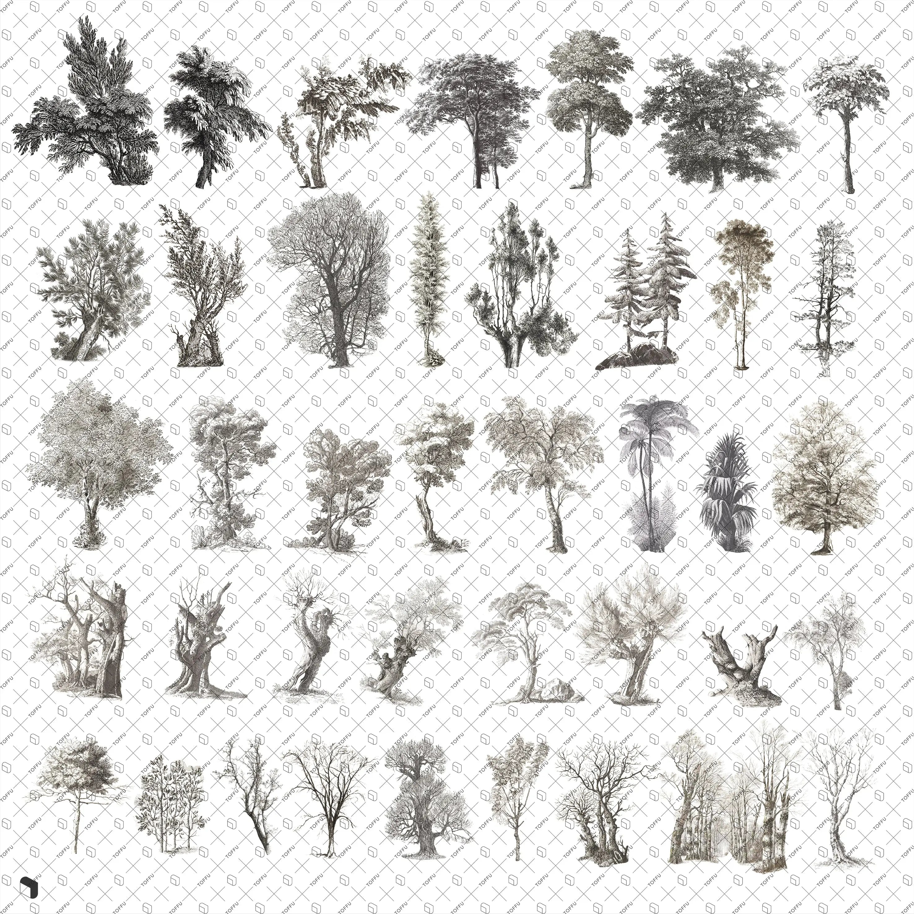 Cutout Vegetation 5 Uncategorized drawings | Toffu Co