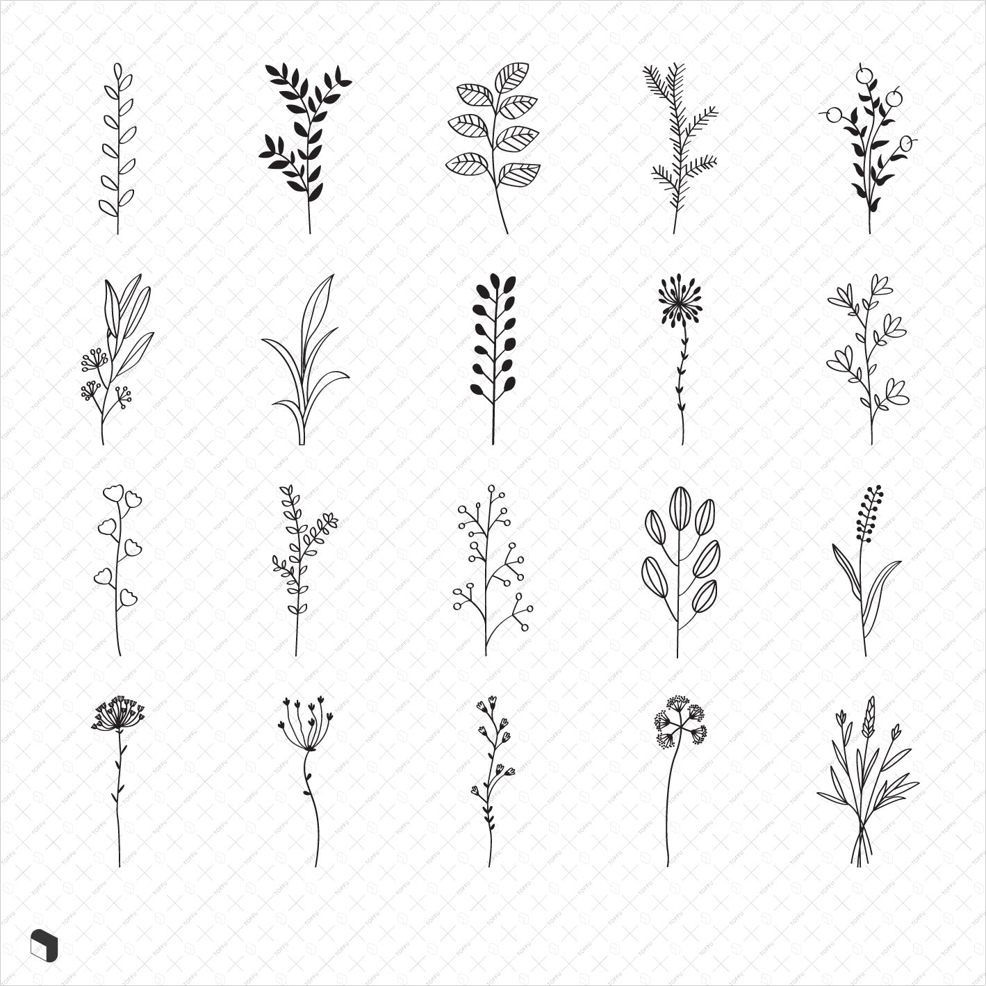 Flat Icon Decorative Plants - Toffu Co