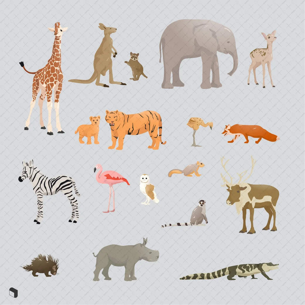 Flat Vector Animals 2 – Toffu Co