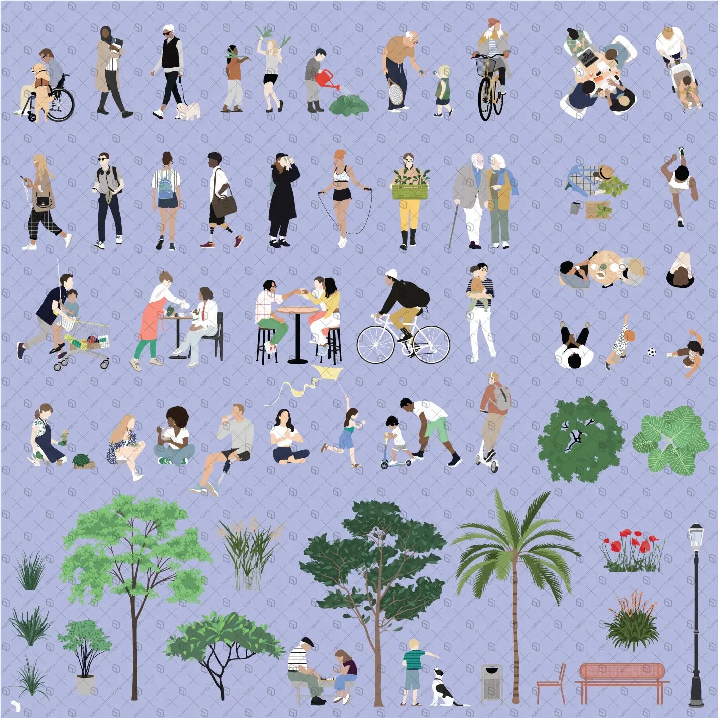 Flat Vector Outdoor Editor's Picks Kit Digital Artwork drawings | Toffu Co