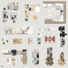 Flat Vector Kitchen Furniture Top View Digital Artwork drawings | Toffu Co