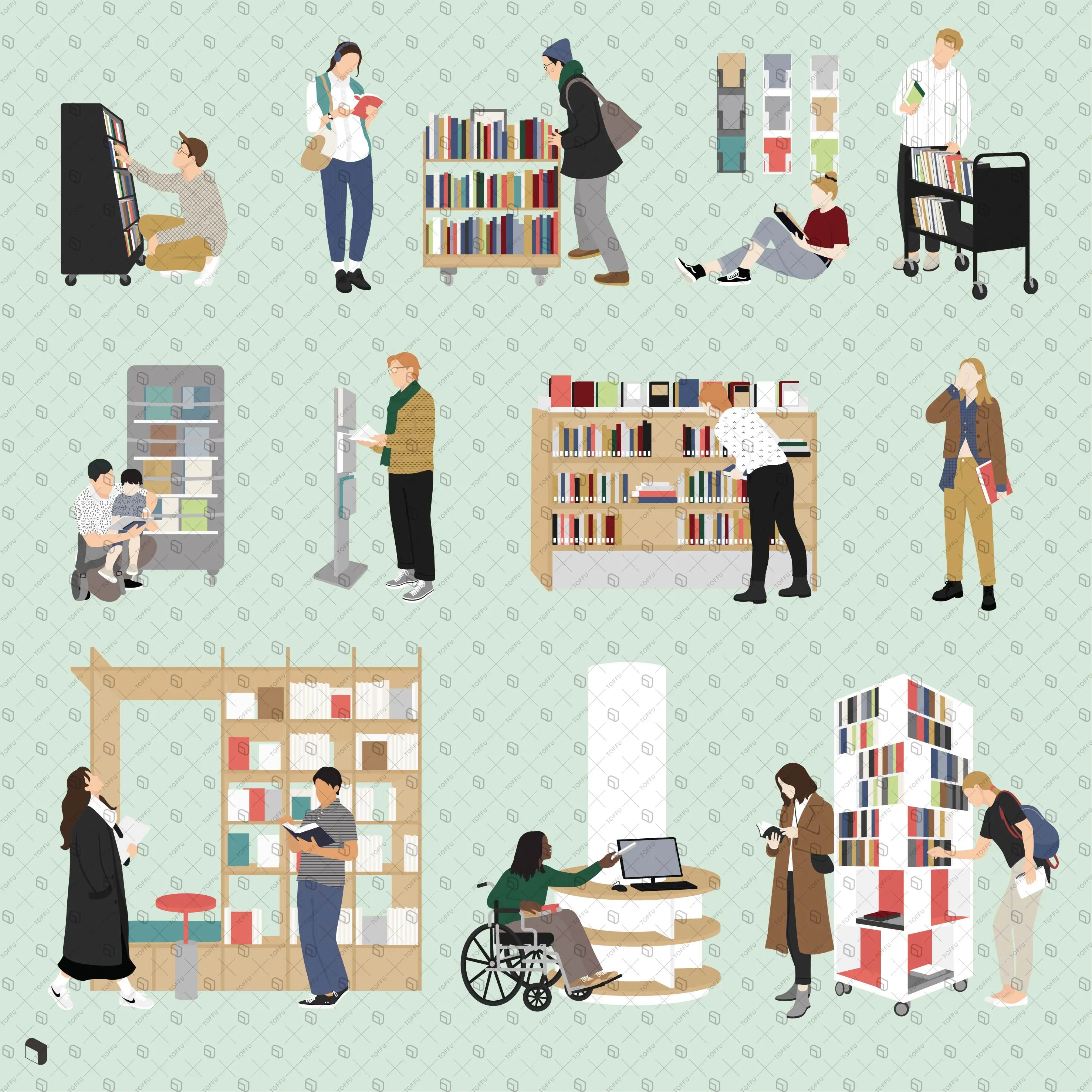 Flat Vector Library 4 Digital Artwork drawings | Toffu Co