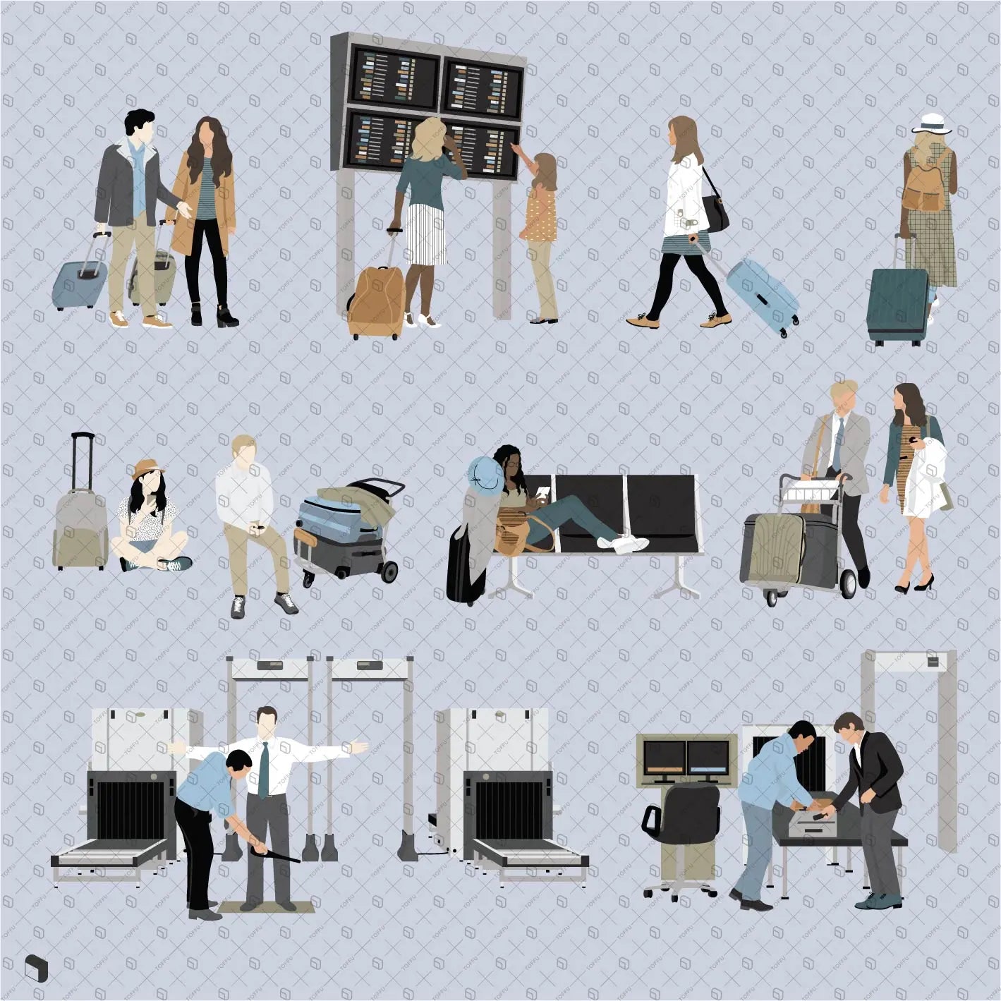 Flat Vector Airport Uncategorized drawings | Toffu Co