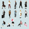 Flat Vector People 11 Digital Artwork drawings | Toffu Co