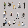 Flat Vector People 12 Digital Artwork drawings | Toffu Co