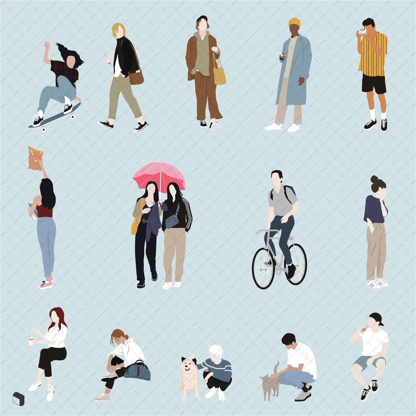 Flat Vector People 19 - Toffu Co