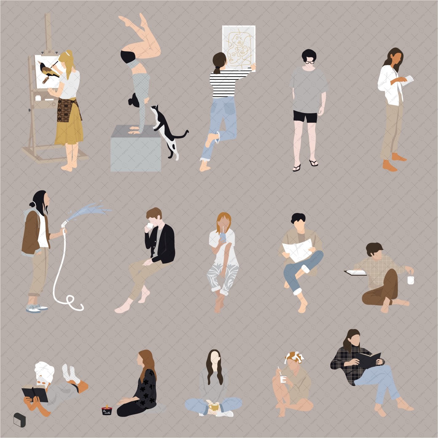 Flat Vector People 21 - Toffu Co