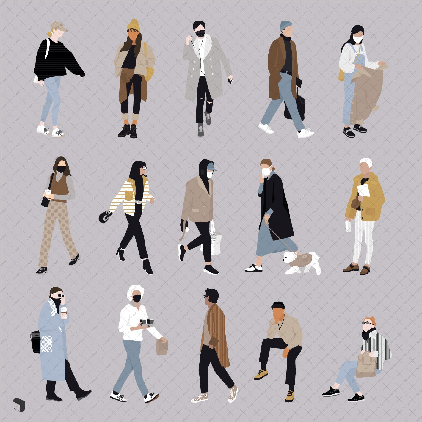 Flat Vector People 23 - Toffu Co