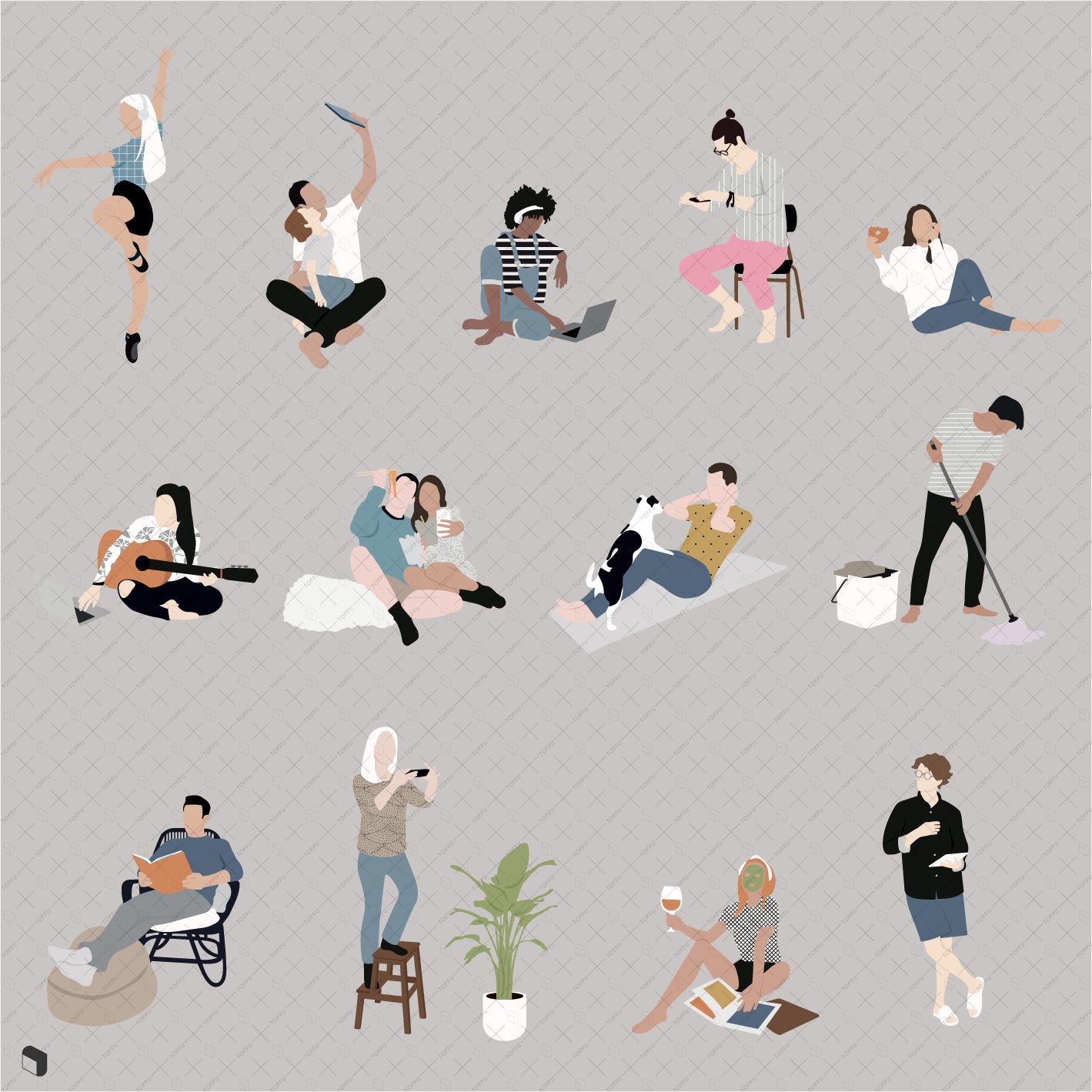 Flat Vector People 24 - Toffu Co