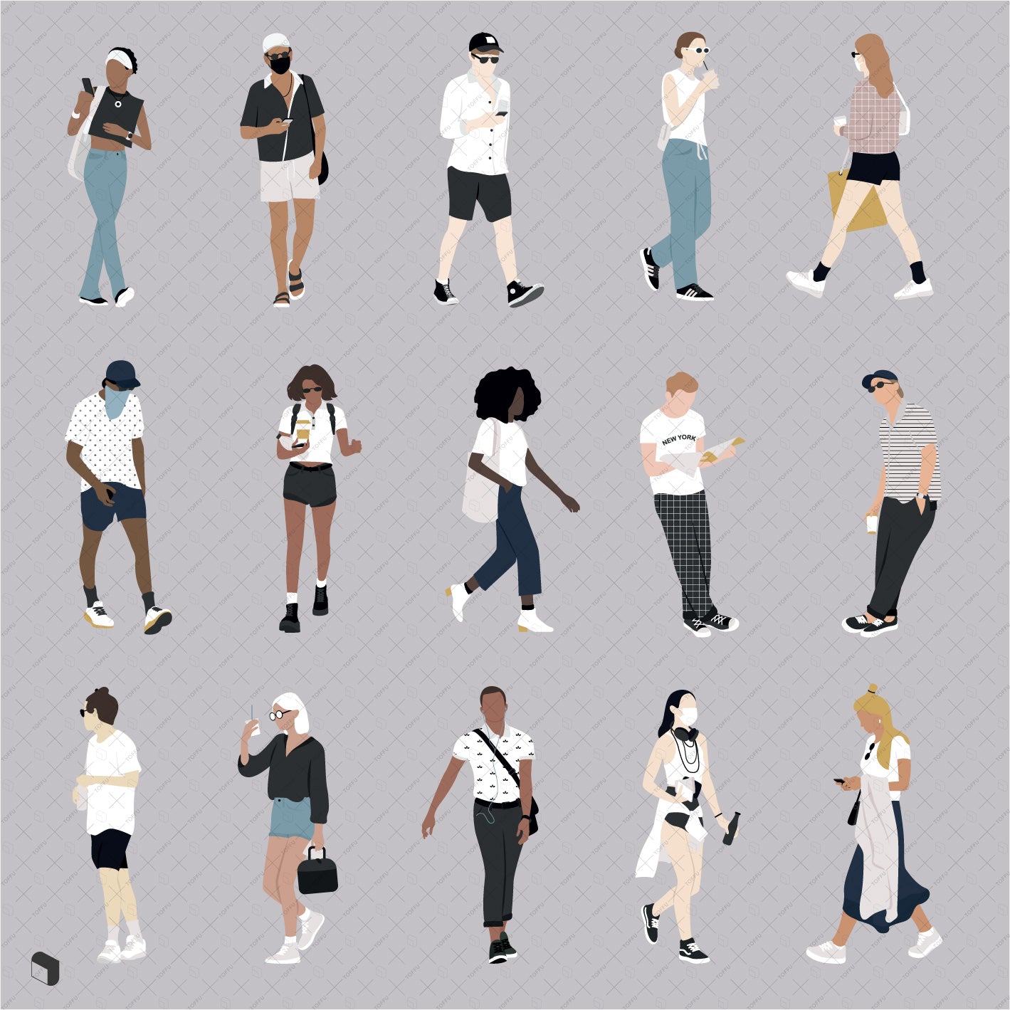 Flat Vector People 26 PNG - Toffu Co