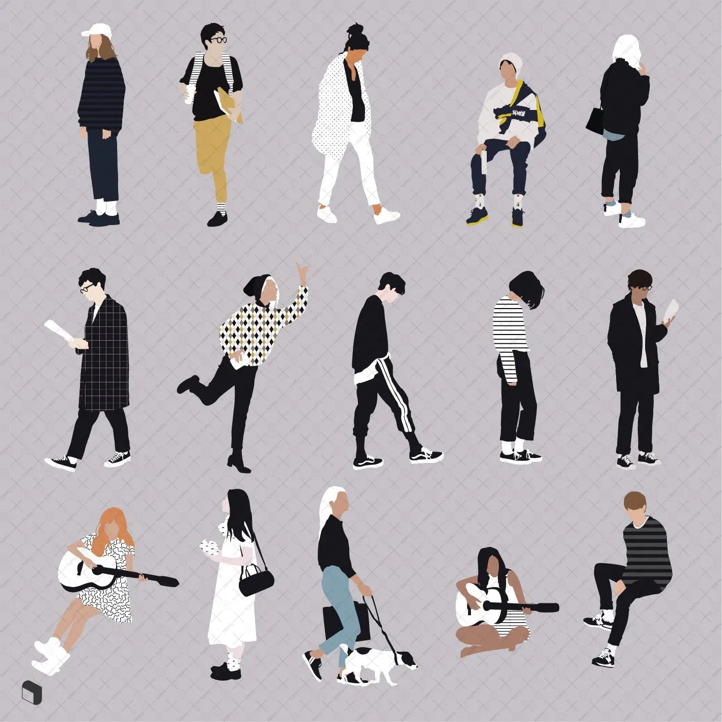 Flat Vector People 7 Uncategorized drawings | Toffu Co