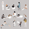 Flat Vector People 8 Digital Artwork drawings | Toffu Co