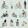 Flat Vector Cyclist People 2 Digital Artwork drawings | Toffu Co