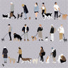 Flat Vector Dog Walkers 2 Digital Artwork drawings | Toffu Co