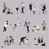 Flat Vector Families 3 Digital Artwork drawings | Toffu Co