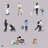 Flat Vector Families 4 Digital Artwork drawings | Toffu Co