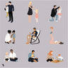 Flat Vector Families 6 Digital Artwork drawings | Toffu Co