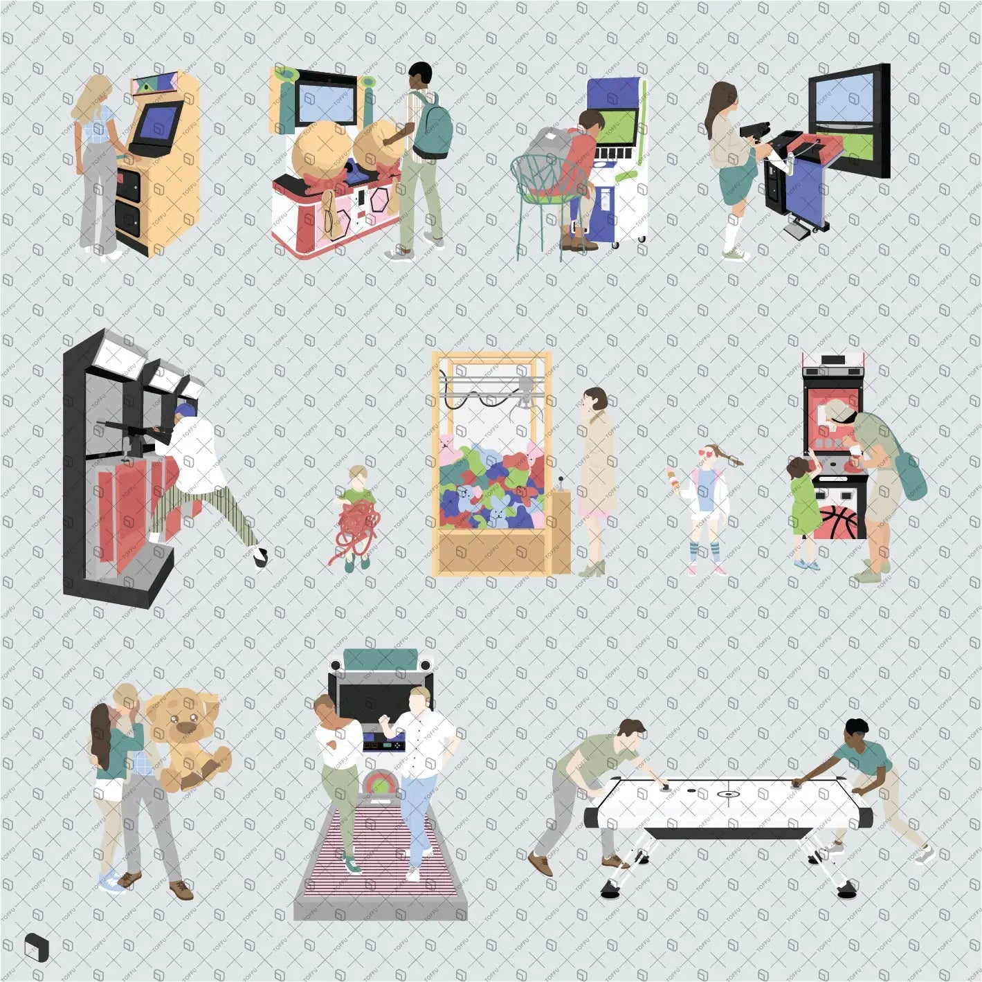 Flat Vector Gaming Digital Artwork drawings | Toffu Co