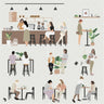 Flat Vector Coffee Shop 2 Digital Artwork drawings | Toffu Co