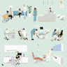 Flat Vector Dental Clinic Digital Artwork drawings | Toffu Co