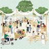 Flat Vector Farmers Market Zone Digital Artwork drawings | Toffu Co