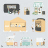 Flat Vector Kiosk Digital Artwork drawings | Toffu Co