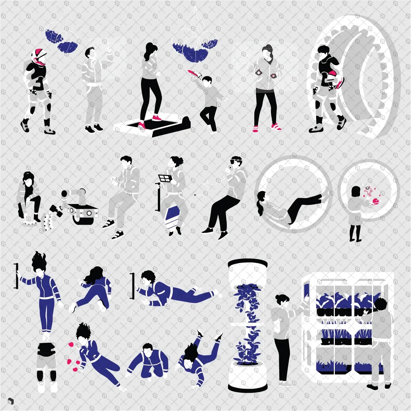 Flat Vector Space Travel People Uncategorized drawings | Toffu Co