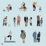 Flat Vector Generations 3 Digital Artwork drawings | Toffu Co