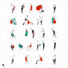 Flat Vector Jazzy People Digital Artwork drawings | Toffu Co