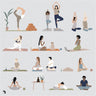 Flat Vector Meditation People Digital Artwork drawings | Toffu Co