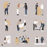 Flat Vector Moving People PNG - Toffu Co