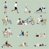 Flat Vector Park People Digital Artwork drawings | Toffu Co