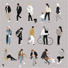 Flat Vector Public Space People PNG - Toffu Co