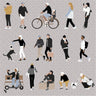 Flat Vector Public Space People 2 Digital Artwork drawings | Toffu Co