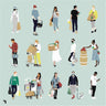 Flat Vector People Shopping 5 PNG - Toffu Co