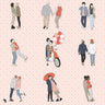 Flat Vector Outlined Valentine's Day People Digital Artwork drawings | Toffu Co