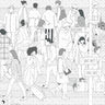 Flat Vector Walking People Digital Artwork drawings | Toffu Co