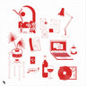 Flat Vector Stickers Digital Artwork drawings | Toffu Co
