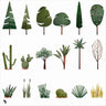 Flat Vector Exterior Plants 1 Digital Artwork drawings | Toffu Co