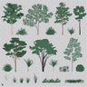 Flat Vector Park Vegetation Digital Artwork drawings | Toffu Co