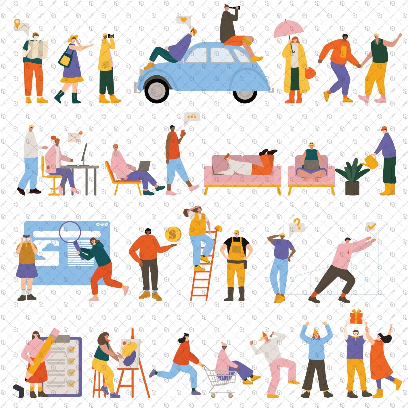 Flat Vector Web Design Characters 2 Uncategorized drawings | Toffu Co
