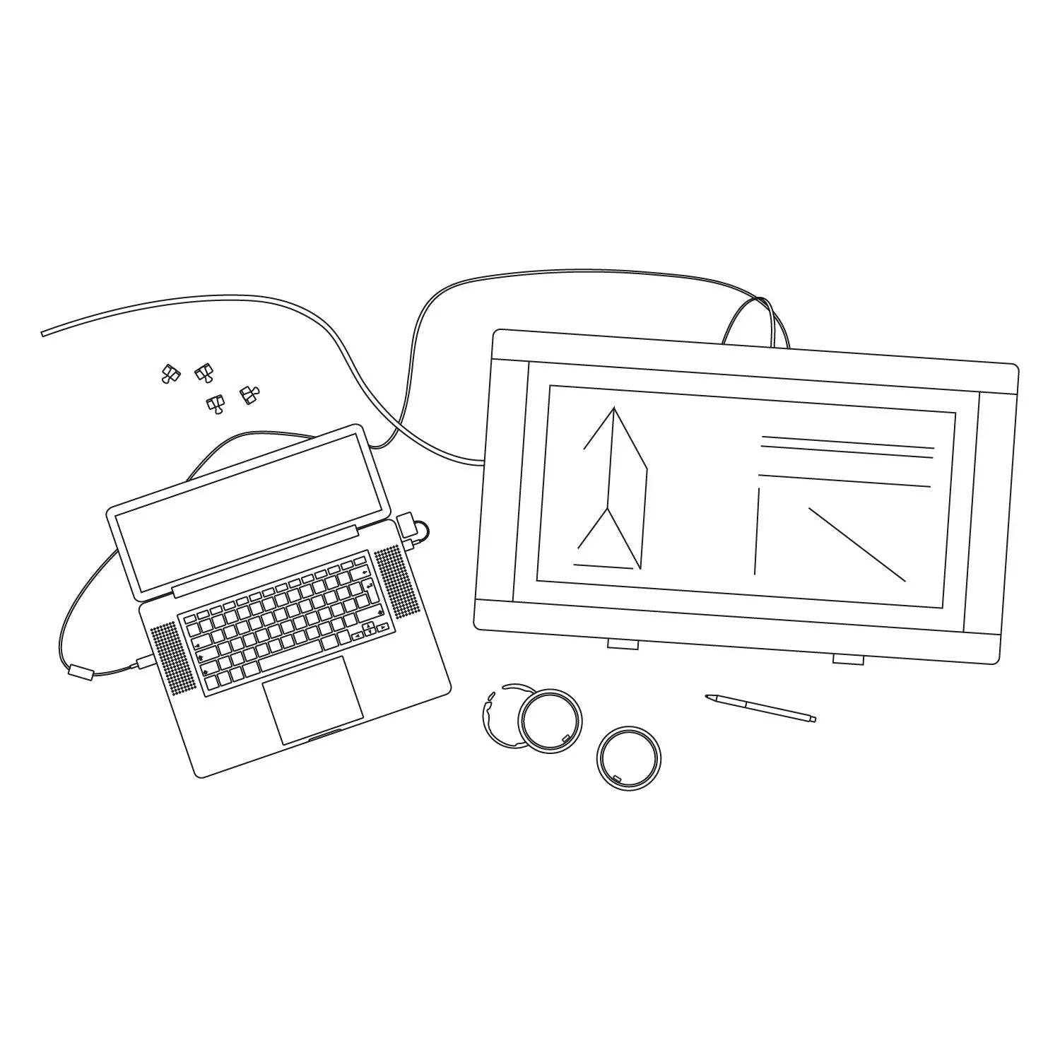 Cad Office Detail Objects Top View Digital Artwork drawings | Toffu Co