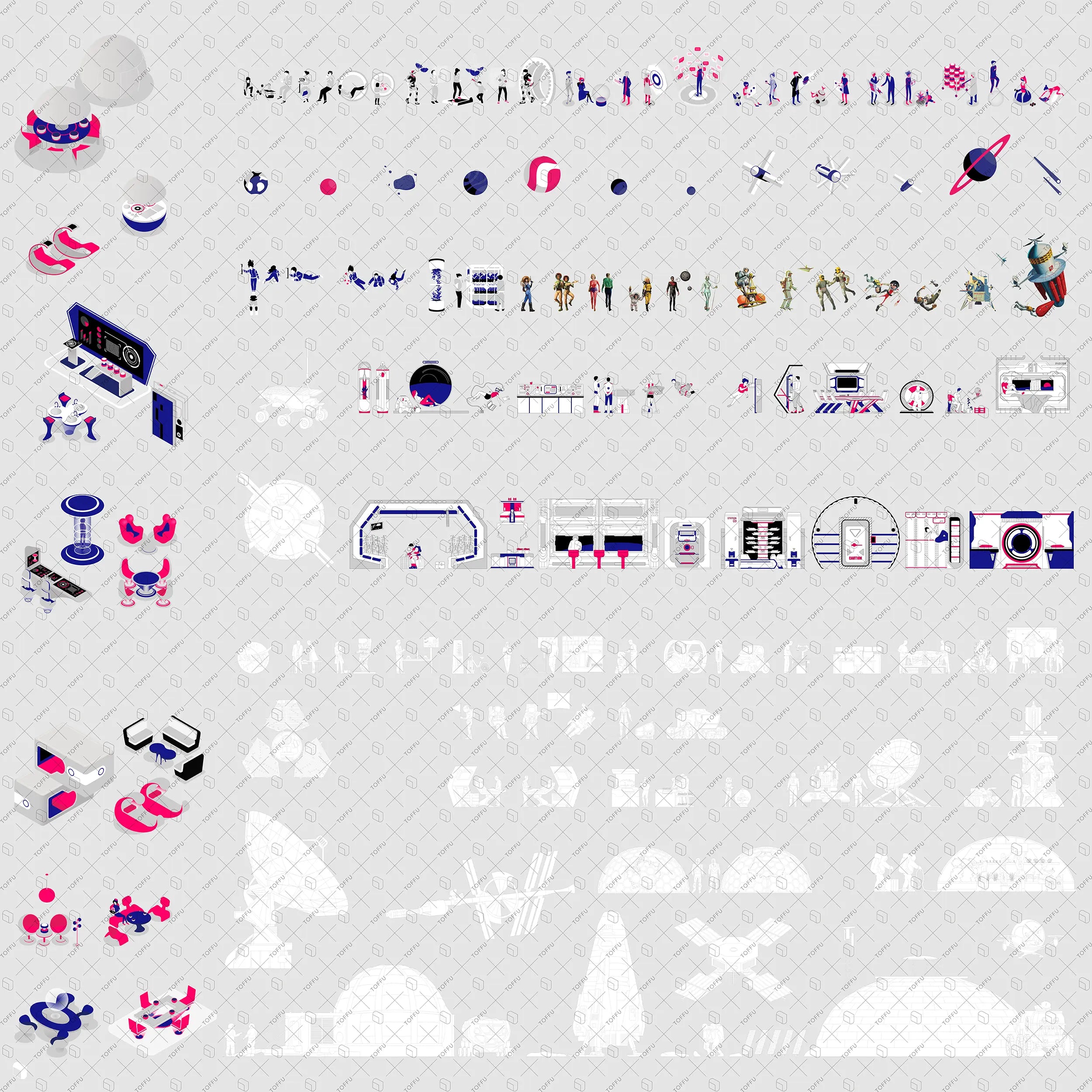 Spacecraft Design Competition Kit Digital Artwork drawings | Toffu Co