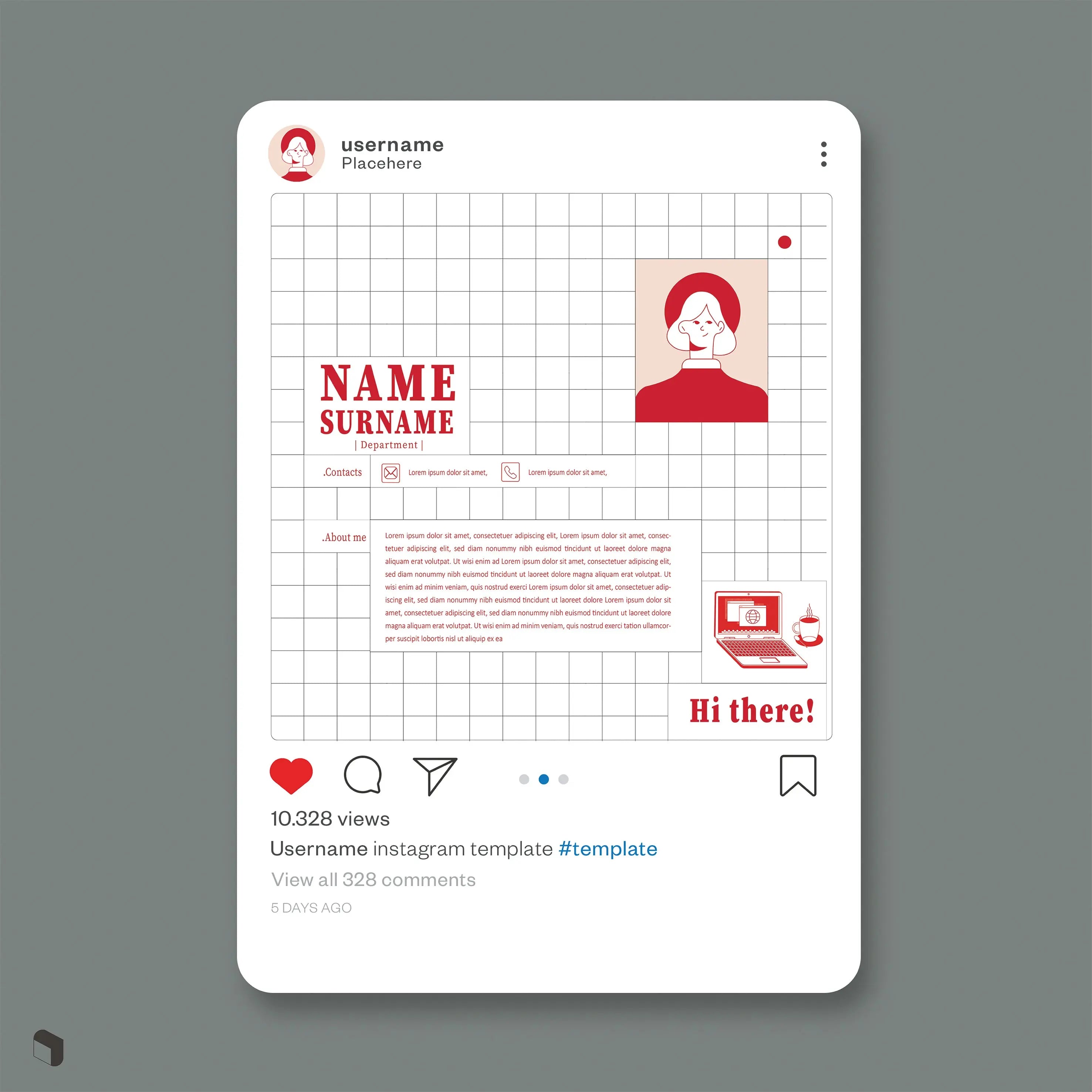 Resume Template Set Digital Artwork drawings | Toffu Co