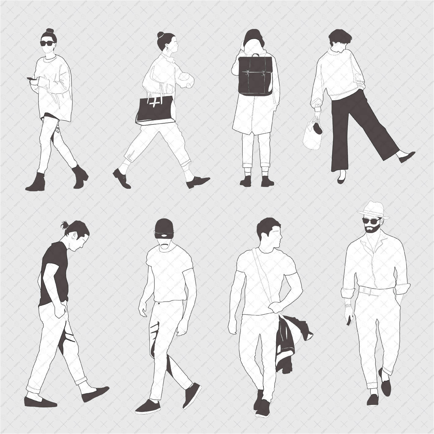 Flat Vector Human Scales 01 PNG - Toffu Co