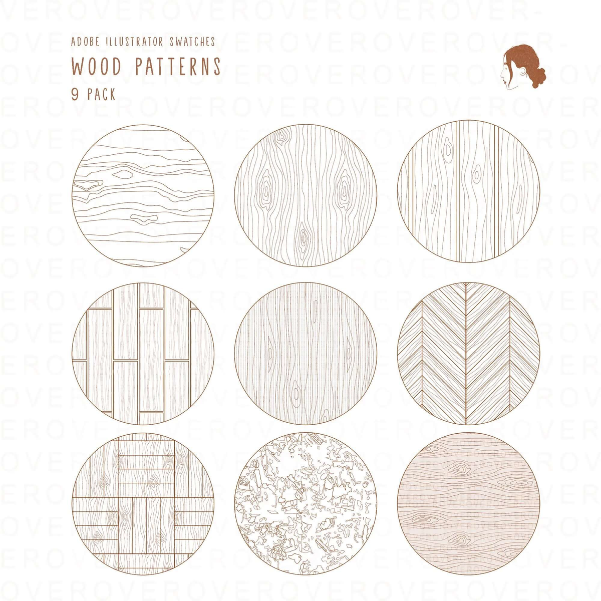 Wodd Pattern Section Drawing Swatch Wood Patterns 2 | Toffu Co