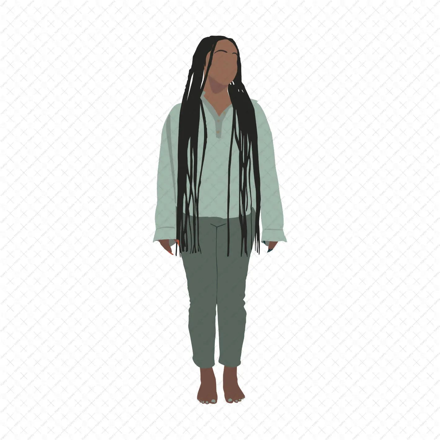 Flat Vector Human Scales (52 figures) Digital Artwork drawings | Toffu Co